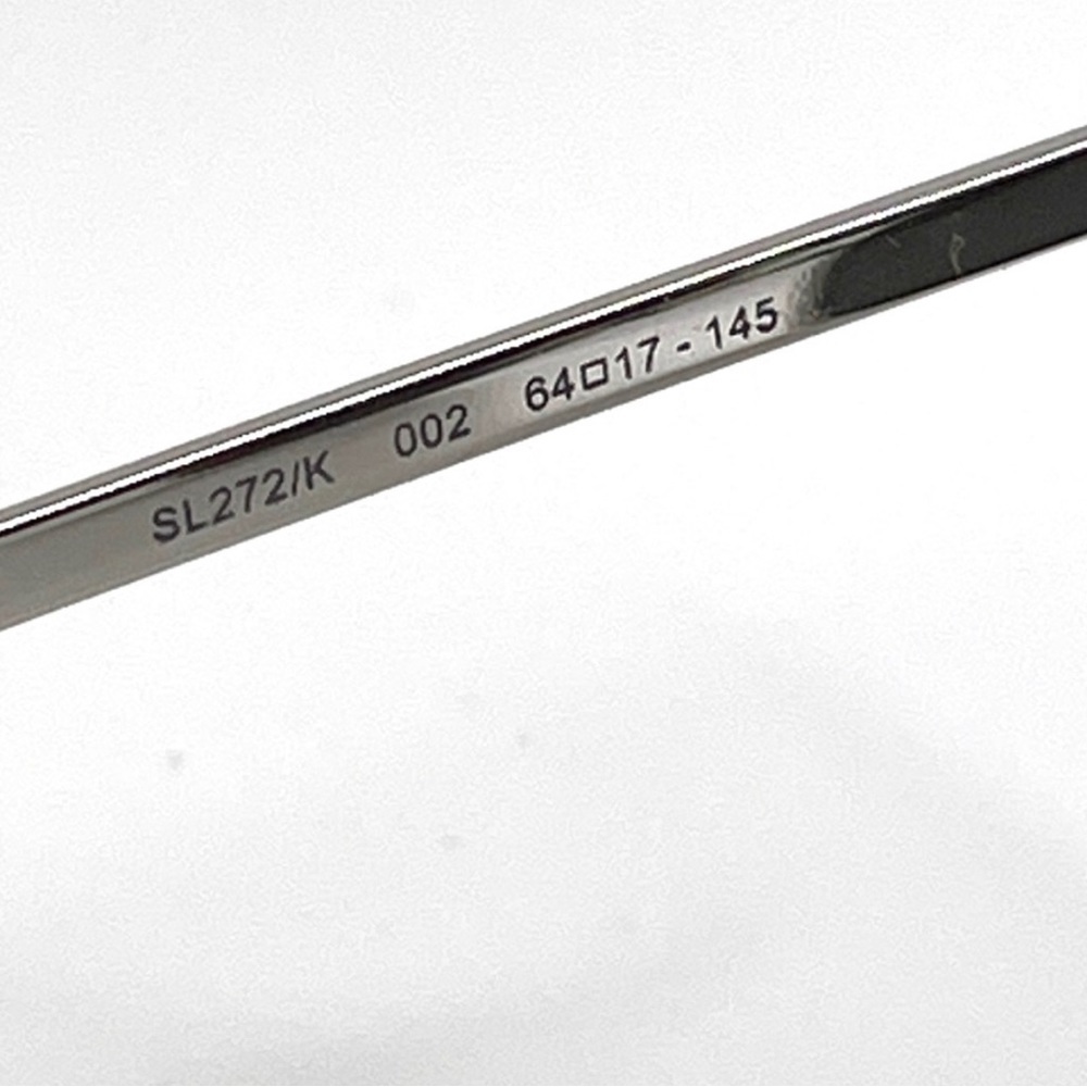 SAINT LAURENT SL 272/K Silver Grey Square Flat Sunglasses NEW - Picture 4 of 15